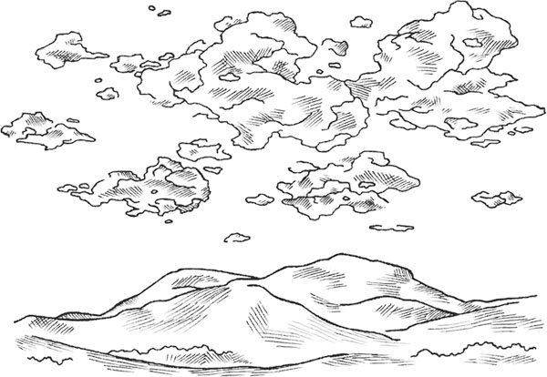 Рисунок по стихотворению тучи