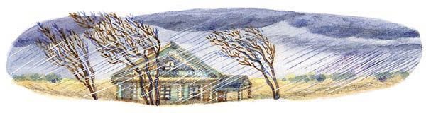 Иллюстрация к стихотворению Фета ласточки пропали