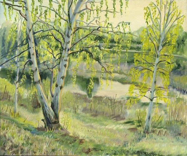 Иллюстрация к стихотворению Есенина весенний вечер