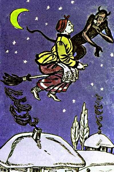 Ночь перед Рождеством Гоголь иллюстрации черт