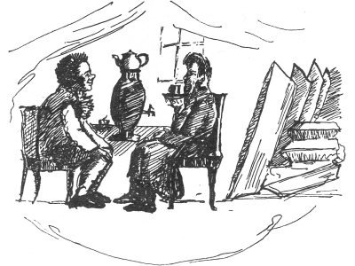 Рукописи Пушкина рисунки повести Гробовщик