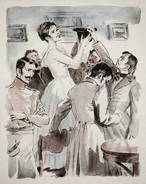 Тургенев первая любовь иллюстрации