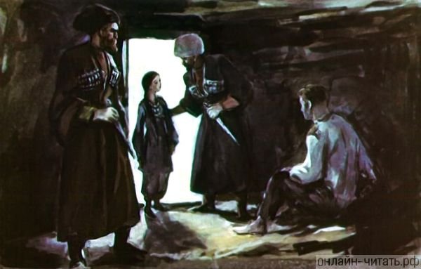 Иллюстрация к рассказу кавказский пленник толстой