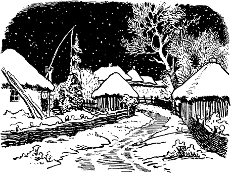 Ночь перед Рождеством рисунок для срисовки