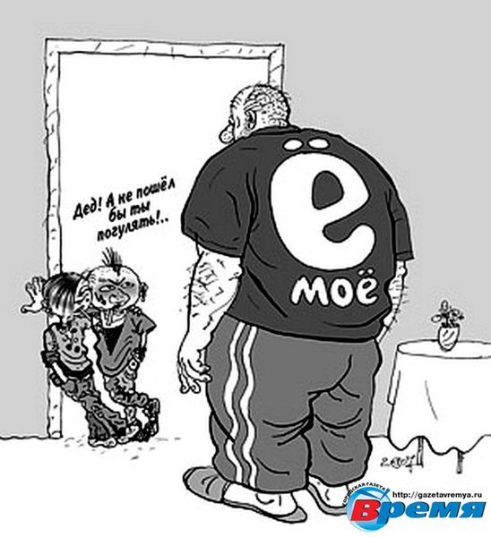 Буква ё карикатура