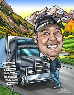 Шарж водитель автобуса