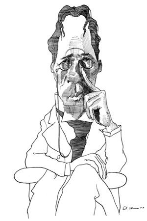 Карикатура Чехов и Чайка