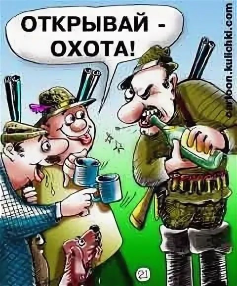 Карикатуры об охотниках на уток