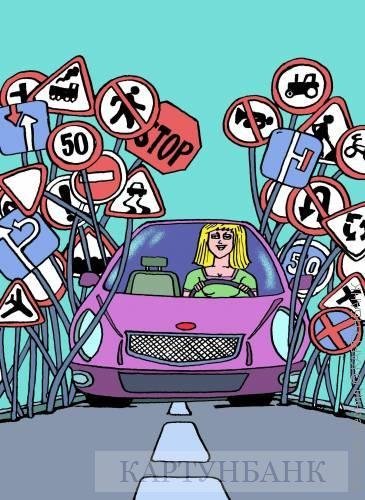 Автошкола карикатуры