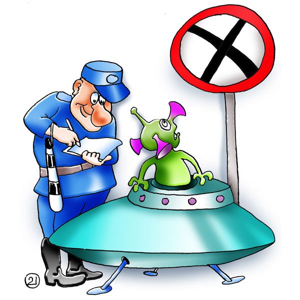 Дорожные знаки карикатуры