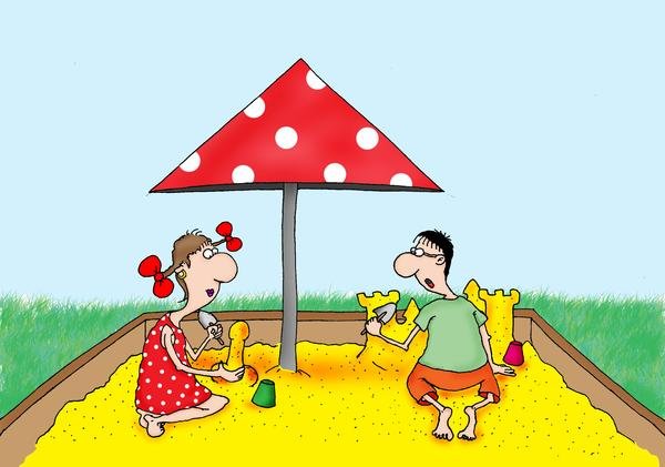 Песочница карикатура