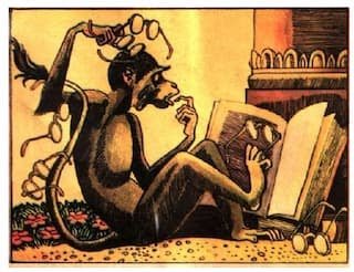 Крылов басня обезьяна и очки