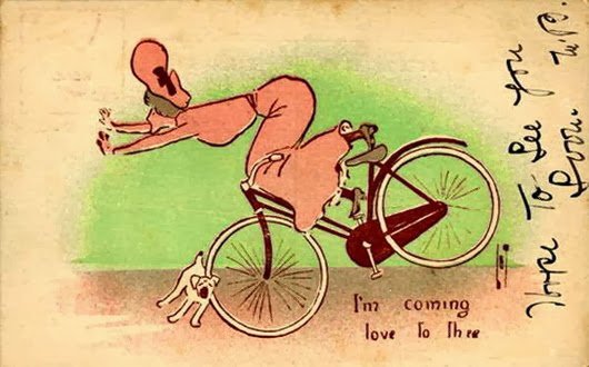 Велосипедист карикатура