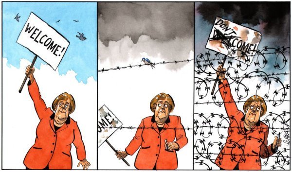 Зеленский и Меркель карикатура