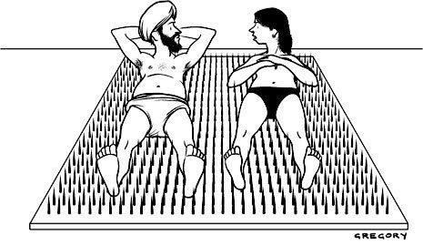 Йог на гвоздях карикатуры