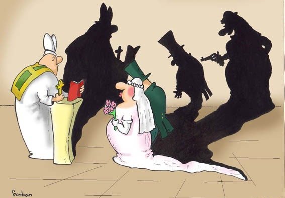 Свадьба карикатура