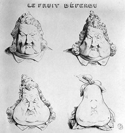 Оноре Домье карикатура на короля Луи Филиппа