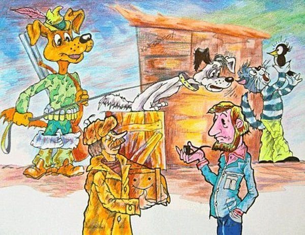 Карикатуры на мультфильмы