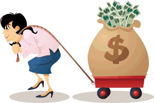 Мешок с деньгами мультяшный