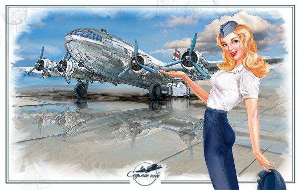 Шарж стюардесса