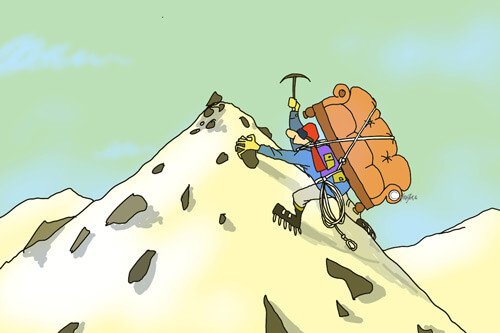 Скалолазание карикатуры