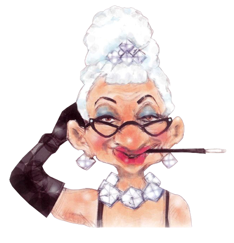 Пенсионерка карикатура