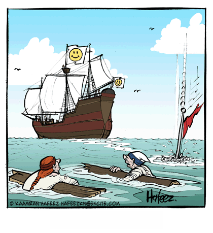 Пиратский корабль карикатура