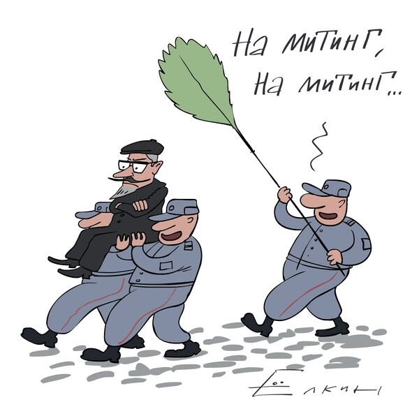 Митинг карикатура