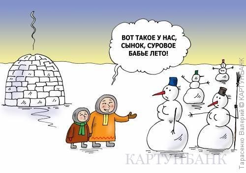 Бабье лето карикатура