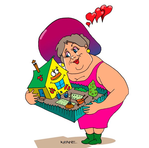 Карикатура дача