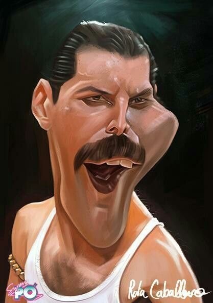 Freddie Mercury caricature