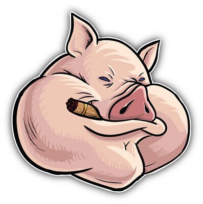 Поросенок с сигаретой