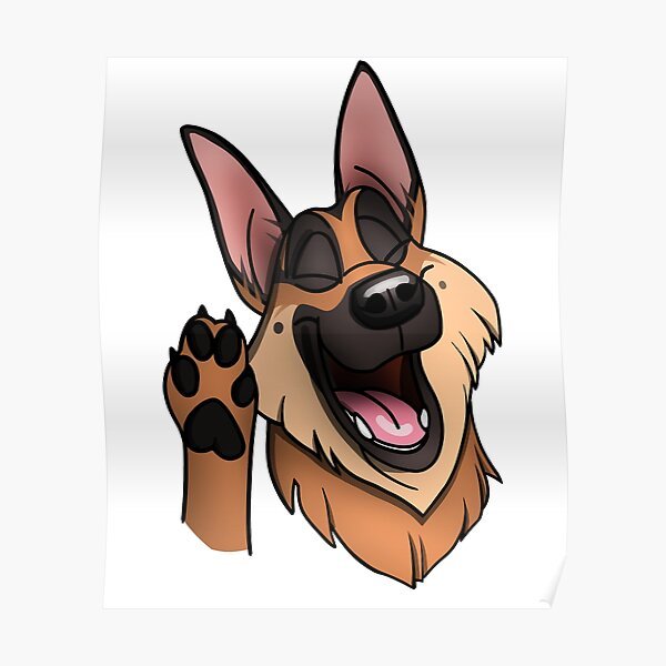 Немецкая овчарка шарж