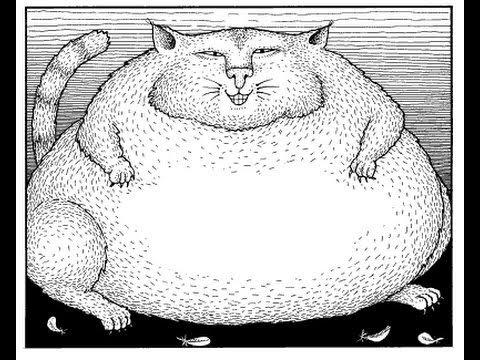 Толстый кот рисунок