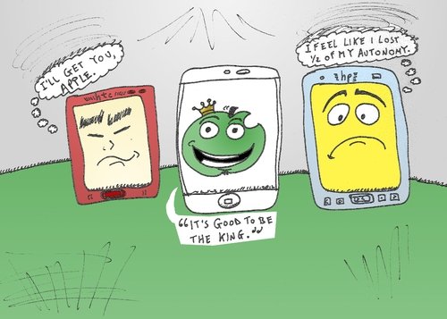 Айфон карикатура яблоко