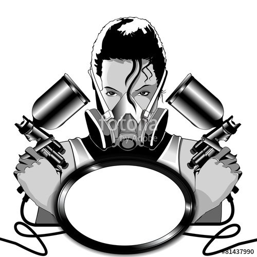 Человек с краскопультом