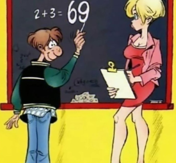 Вовочка и учитель карикатура