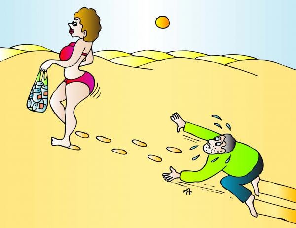 Карикатуры про жару