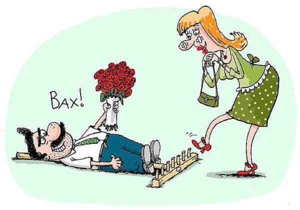 Семейная ссора карикатура