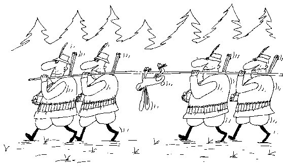 Охотник карикатура