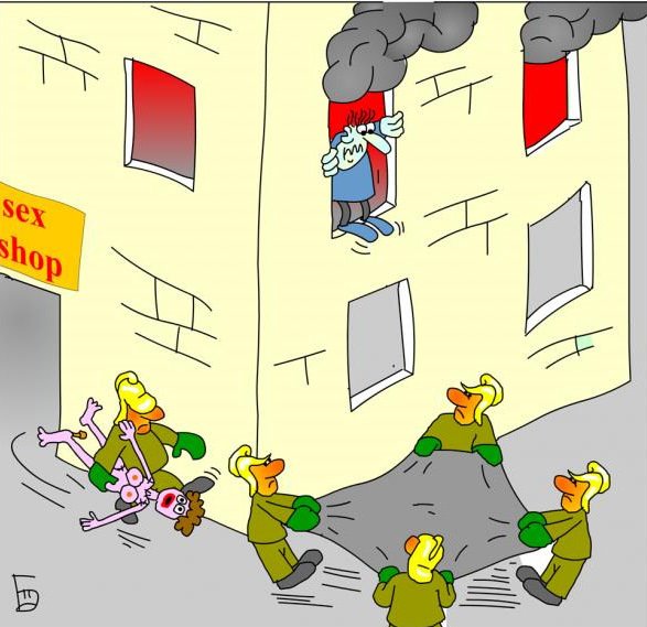 Пожар карикатура