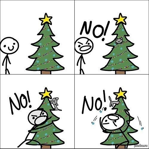 Кричащая звезда на елке