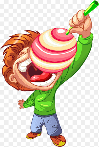 Девочка с леденцом мультяшная