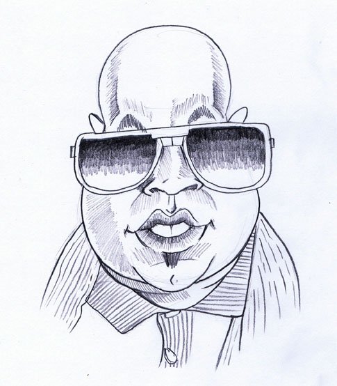 Мультяшный человек в очках