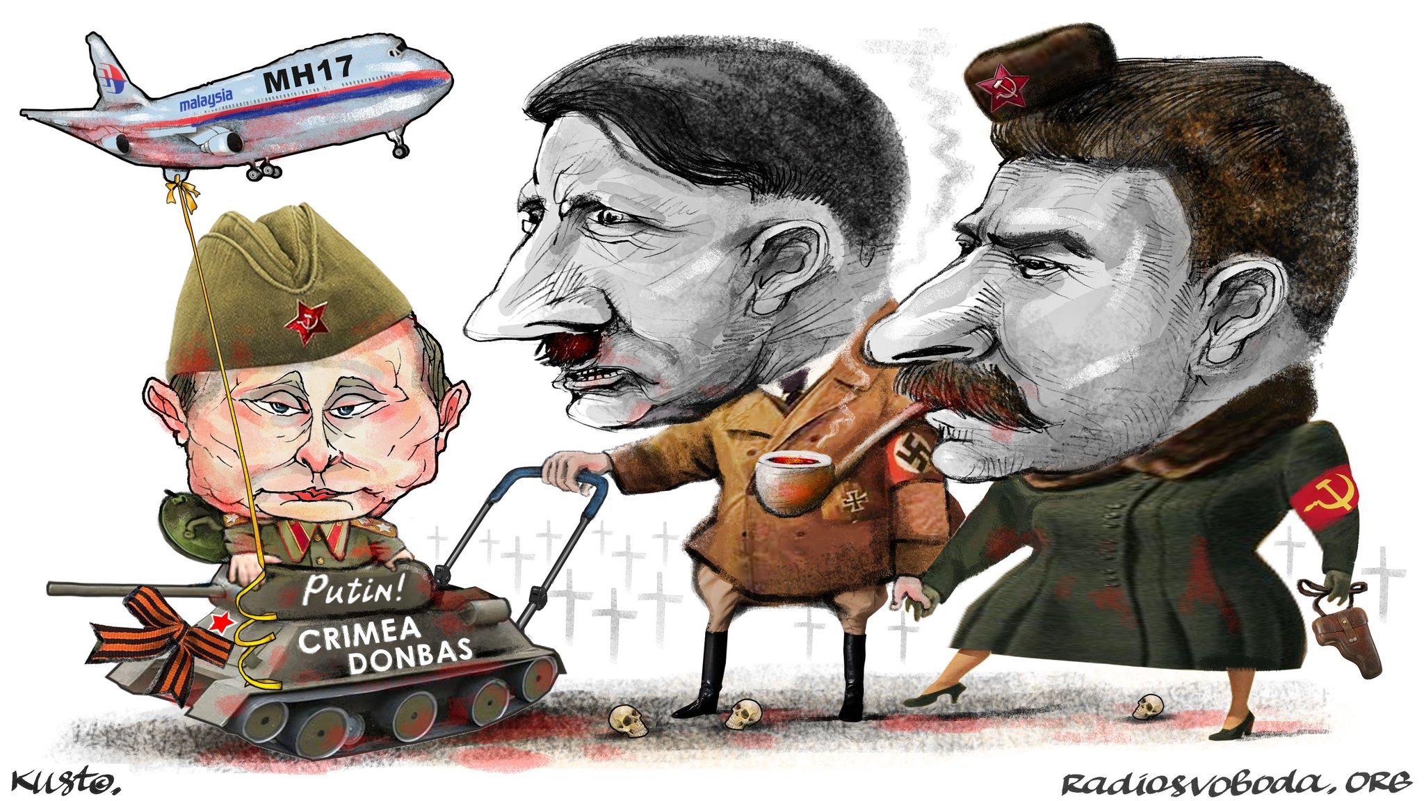 Карикатуры на Путина и Украину