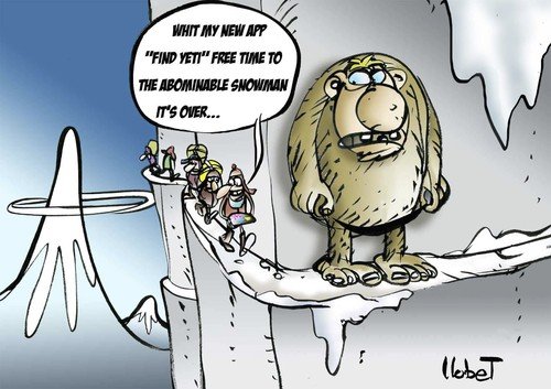 Йети карикатура