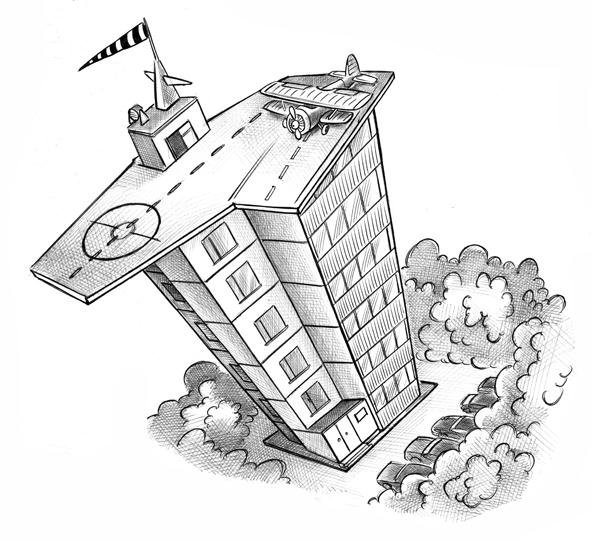 Шарж многоэтажка