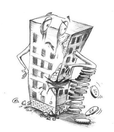 Многоквартирный дом карикатура