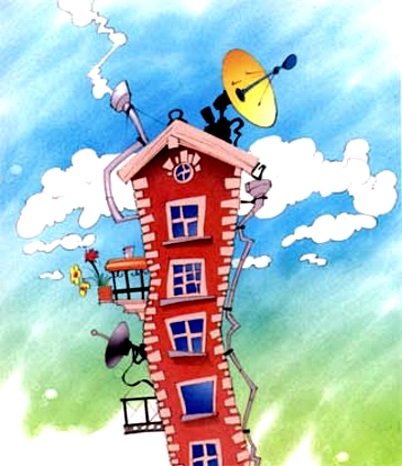 Сказочный многоэтажный дом