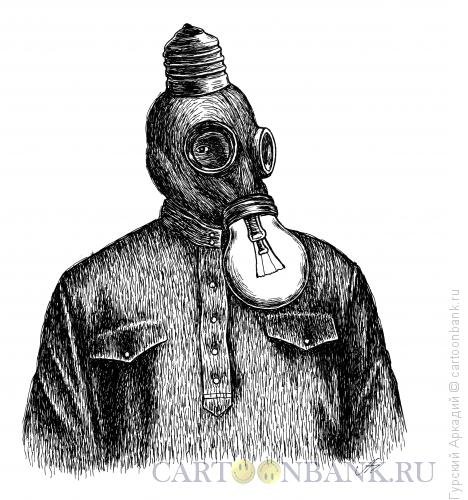 Сталкер в противогазе ГП 4у